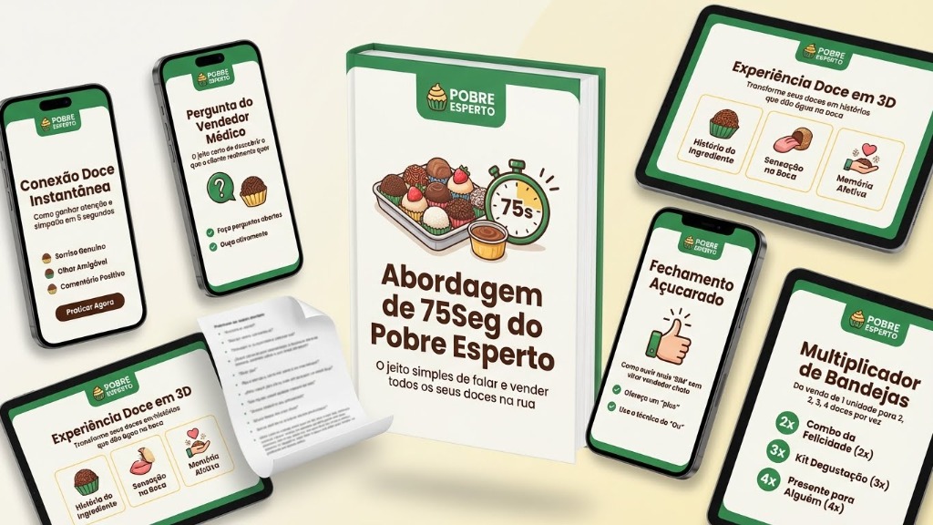 Abordagem de 75Seg do Pobre Esperto - Mockup